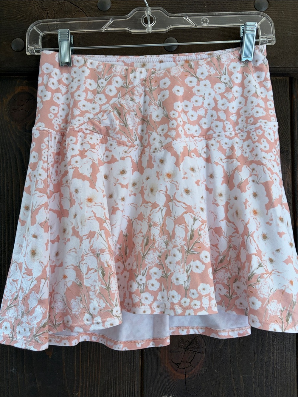 Kyodan Pink and White Floral Skater Skirt